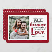 Omdat twee mensen verliefd werden op afbeelding feestdagenkaart (Voorkant / Achterkant)