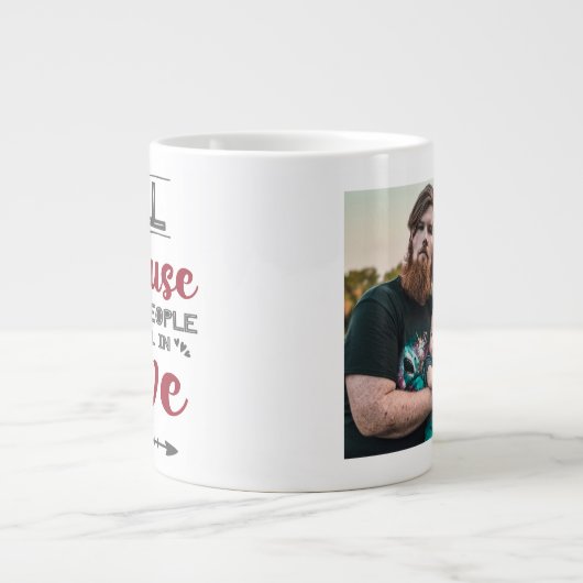 Omdat twee mensen verliefd werden op afbeelding grote koffiekop (Voorkant)