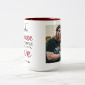 Omdat twee mensen verliefd werden op afbeelding tweekleurige koffiemok (Center)