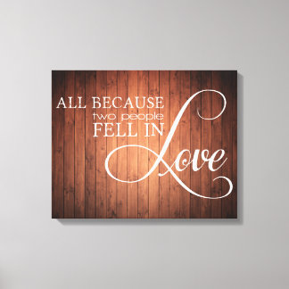 Omdat twee mensen verliefd worden canvas afdruk
