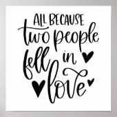 Omdat twee mensen verliefd worden poster (Voorkant)