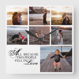 Omdat twee mensen verliefd worden  vierkante klok
