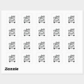 Omdat twee mensen verliefd worden vierkante sticker (Vel)