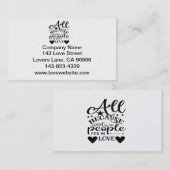 Omdat twee mensen verliefd worden visitekaartje (Voorkant / Achterkant)