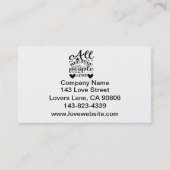 Omdat twee mensen verliefd worden visitekaartje (Voorkant)