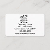 Omdat twee mensen verliefd worden visitekaartje (Voorkant)