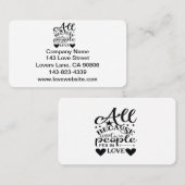 Omdat twee mensen verliefd worden visitekaartje (Voorkant / Achterkant)