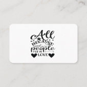 Omdat twee mensen verliefd worden visitekaartje (Achterkant)