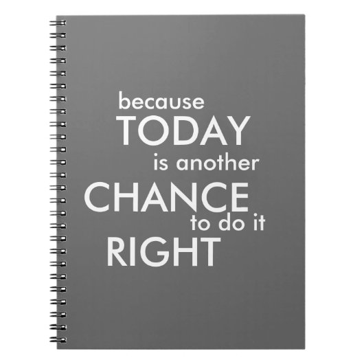 Omdat vandaag een andere kans is - Journal Notitieboek (Voorkant)