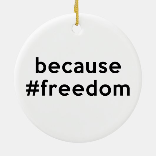 Omdat vrijheid keramisch ornament (Achterkant)