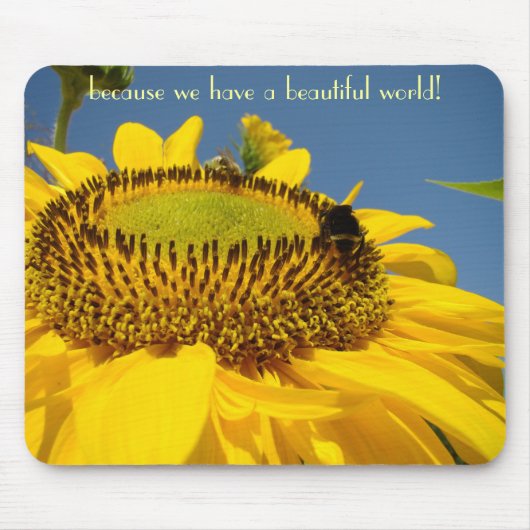 Omdat we een mooie wereld hebben! muismatten cadea (Voorkant)