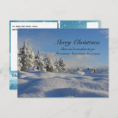 Omdat we geen plek hebben om het kerstfeest te lat feestdagenkaart (Voorkant / Achterkant)