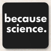 Omdat wetenschap bier onderzetter (Voorkant)