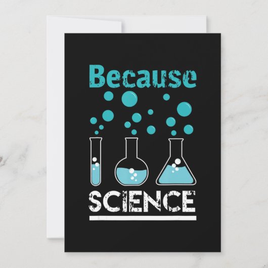 Omdat wetenschap biologie ontwerpt, chemie feestdagenkaart (Voorkant)