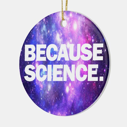 Omdat wetenschap keramisch ornament (Links)