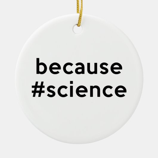 Omdat wetenschap keramisch ornament (Voorkant)