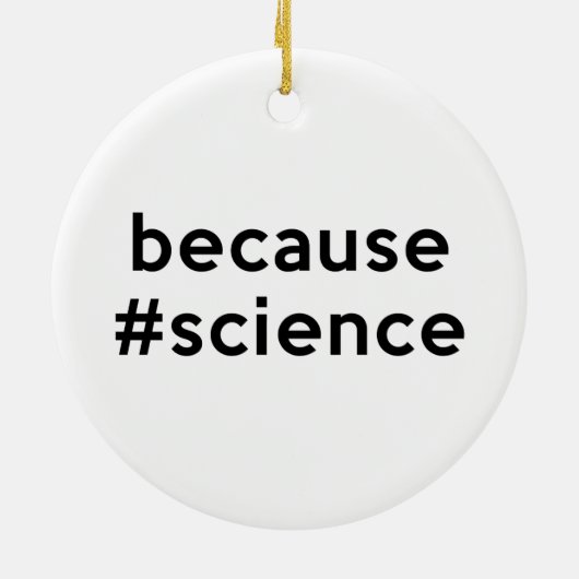 Omdat wetenschap keramisch ornament (Achterkant)