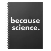 Omdat wetenschap notitieboek (Voorkant)