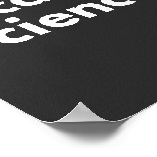 Omdat wetenschap poster (Hoek)