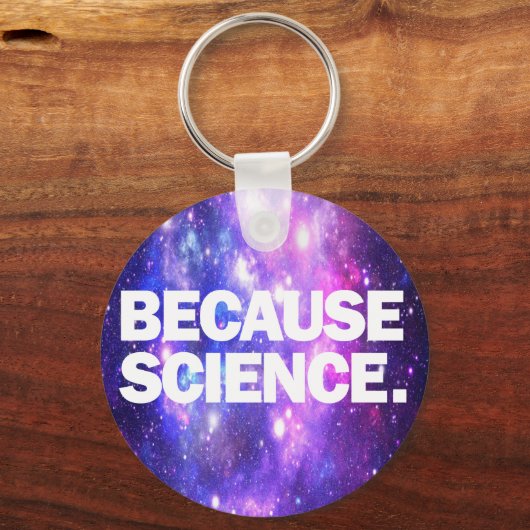 Omdat wetenschap sleutelhanger (Voorkant)