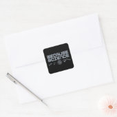 Omdat wetenschap vierkante sticker (Envelop)