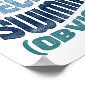 Omdat zwemmen Poster - Funny Swimmer Typografie (Hoek)
