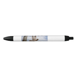 Omdenken naar positief en humor. zwarte inkt pen