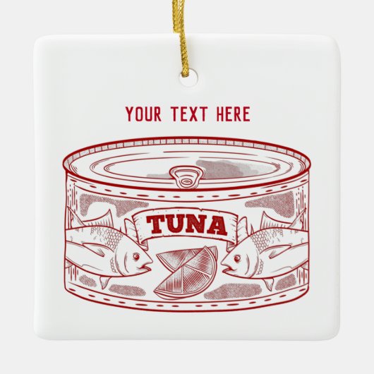 Omdoos voor tonijn keramisch ornament (Voorkant)