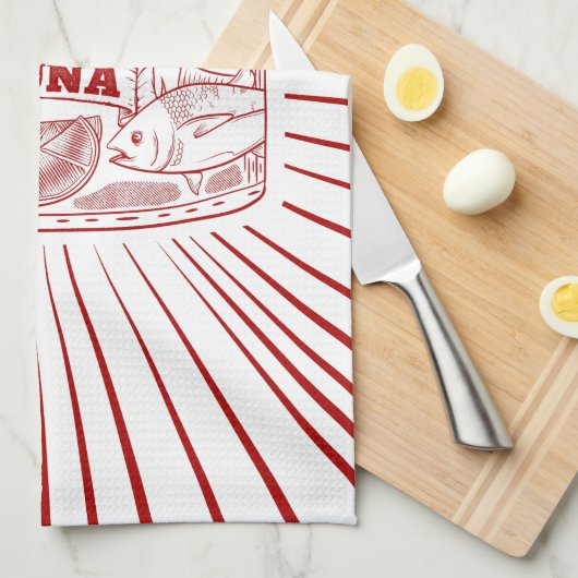 Omdoos voor tonijn theedoek (Quarter Fold)