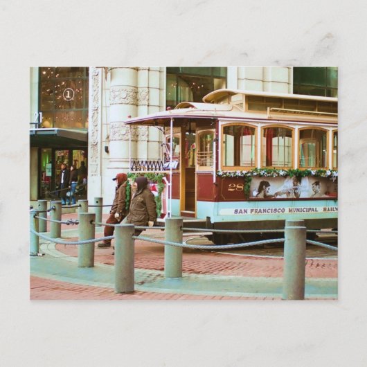 Omdraaien kabelauto briefkaart (Voorkant)