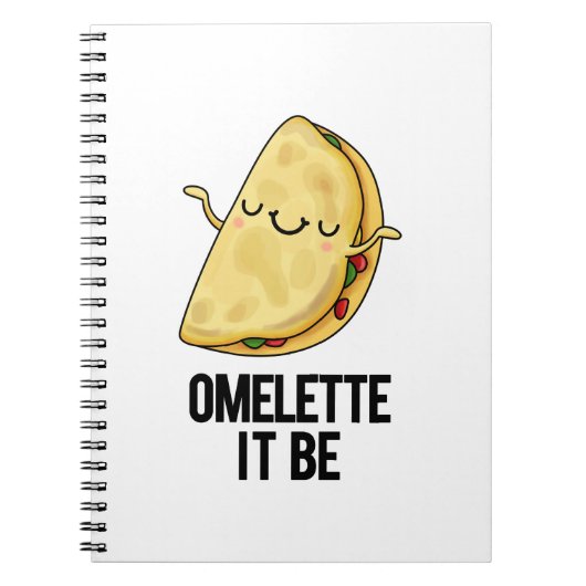 Ome-lette Het Weer Grappig Omelette Woordspeling  Notitieboek (Voorkant)