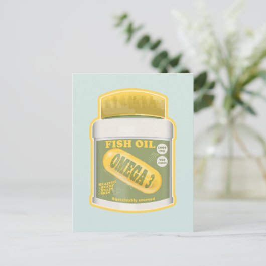 Omega 3 visolie briefkaart (Staand voorkant)