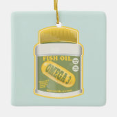 Omega 3 visolie keramisch ornament (Voorkant)