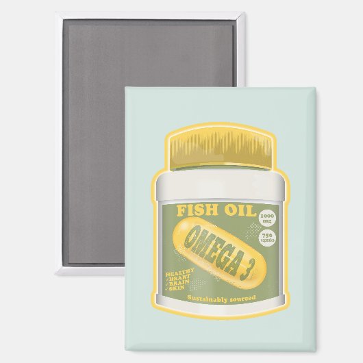 Omega 3 visolie magneet (Voorkant / Achterkant)