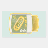 Omega 3 visolie rechthoekige sticker (Voorkant)