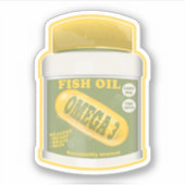Omega 3 visolie sticker (Voorkant)