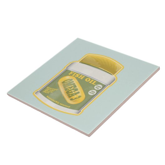 Omega 3 visolie tegeltje (Zijkant)