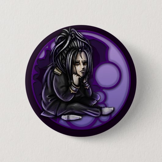 omega badge ronde button 5,7 cm (Voorkant)