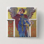 Omega Bicycles Vierkante Button 5,1 Cm (Voorkant)