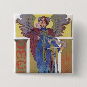 Omega Bicycles Vierkante Button 5,1 Cm