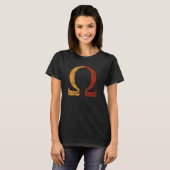Omega Grieks alfabet T-shirt (Voorkant volledig)