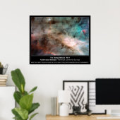 Omega Nebula M17 Hubble Telescope Foto Poster (Thuiskantoor)