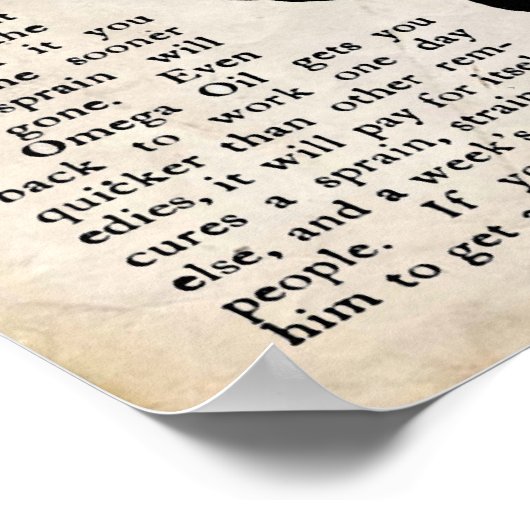  Omega Oil Pain Rub Print (Hoek)