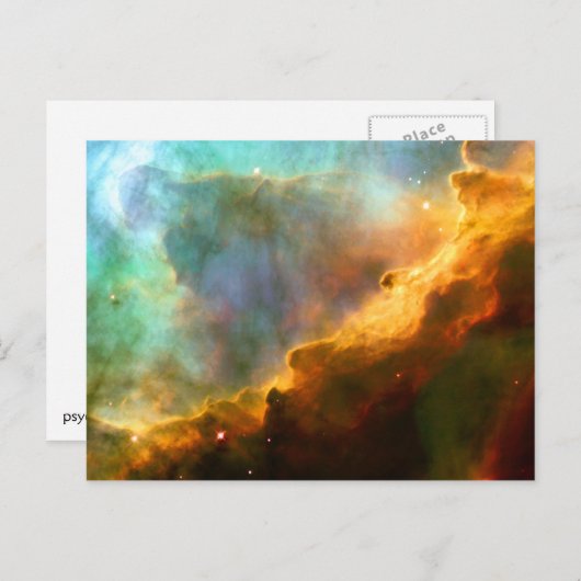 Omega / Swan Nebula (Hubble Telescope) Briefkaart (Voorkant / Achterkant)