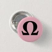 Omega, symbool van resistentie kleine Button (Voorkant /achterkant)