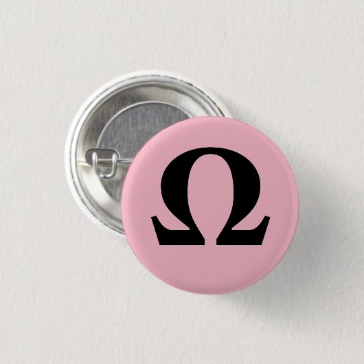 Omega, symbool van resistentie kleine Button (Voorkant /achterkant)