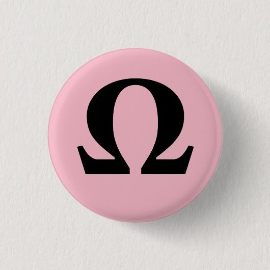 Omega, symbool van resistentie kleine Button (Voorkant)
