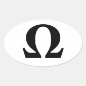 Omega, Verzetssymbool Ovale Sticker (Voorkant)