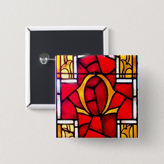 Omega Vierkante Button 5,1 Cm (Voorkant /achterkant)