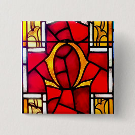 Omega Vierkante Button 5,1 Cm